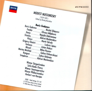 Mussorgsky, Boris Godunov, Cd2, Wiener Philharmoniker