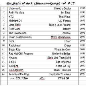 The Shades Of Rock (alternative/grunge) Vol.#18. Compilation By Sk