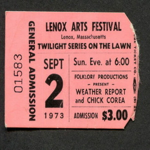 1973-09-02, Lenox Music Inn, Lenox, MA