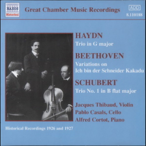 Cortot, Thibaud & Casals Perform Haydn, Beethoven & Schubert Trios
