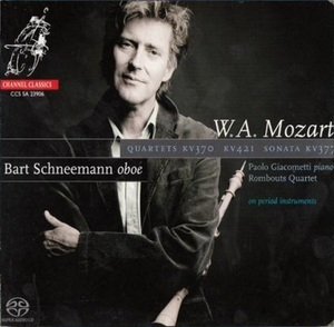 Quartet in F K.370, Quartet in D minor K.421, Sonata in F K.377 (Bart Schneemann)