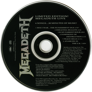 Limited Edition Megadeth Live!