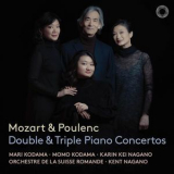 Mari Kodama, Momo Kodama, Karima Kei Nagano - Orchestre de la Suisse Romande, Kent Nagano - Mozart & Poulenc: Double & Triple Piano Concertos '2024